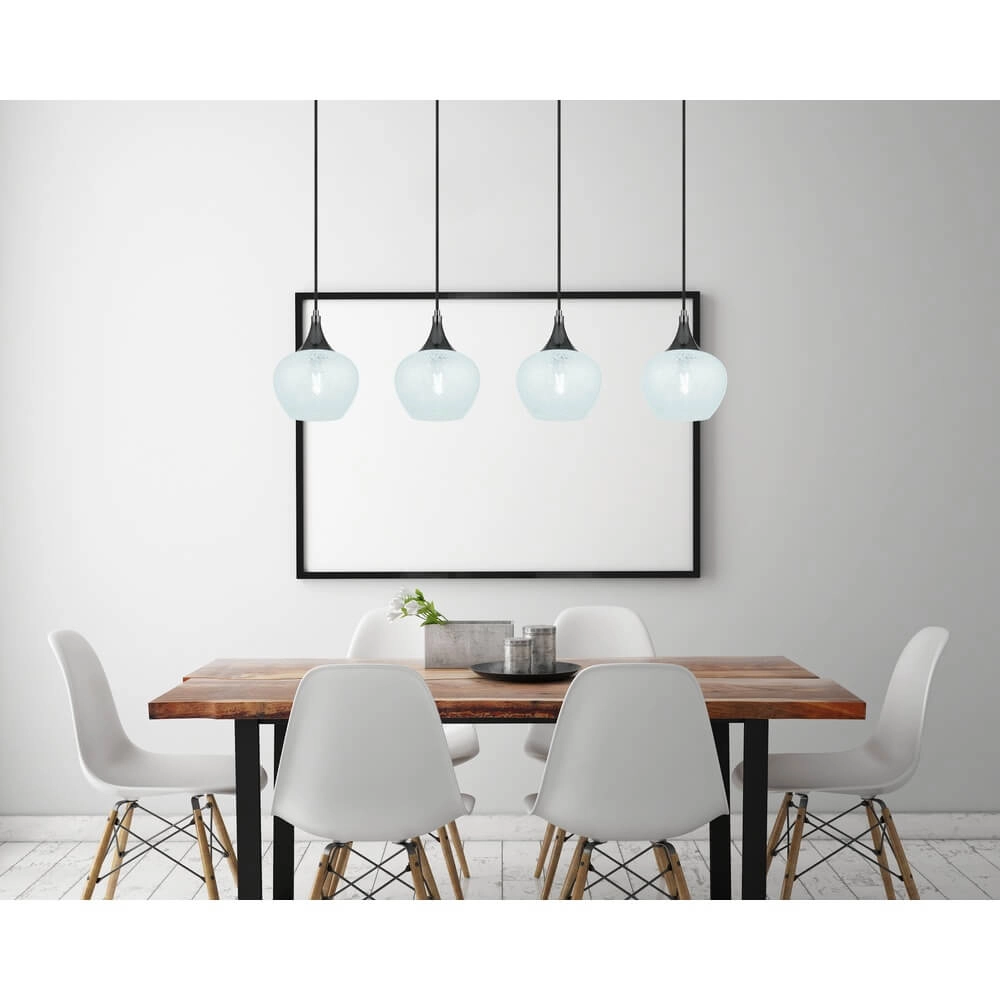 Anthrazit Pendelleuchte Maxy mit weißem Glas 4-flammig Globo 9007371456178