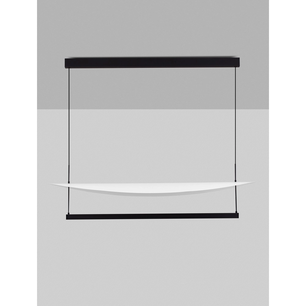 Pendelleuchte Diona oval schwarz mit weiß 2700K