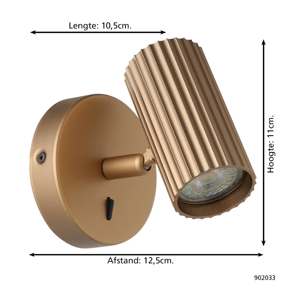 Aufputz-Spot Portillo Einzel Gold Eglo 9008606360543