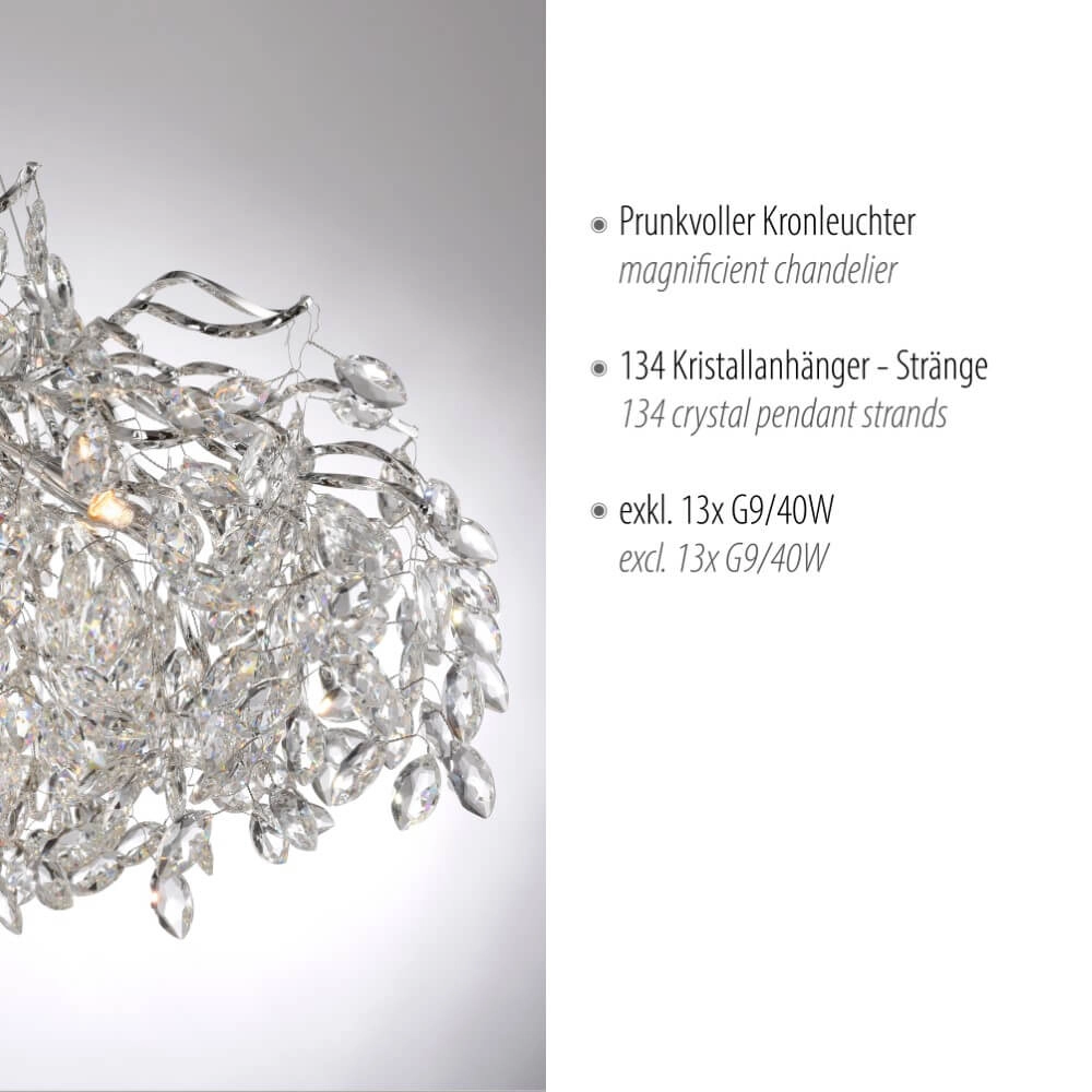 Kronleuchter Ricicle 120 cm Chrom Paul Neuhaus 4012248382080