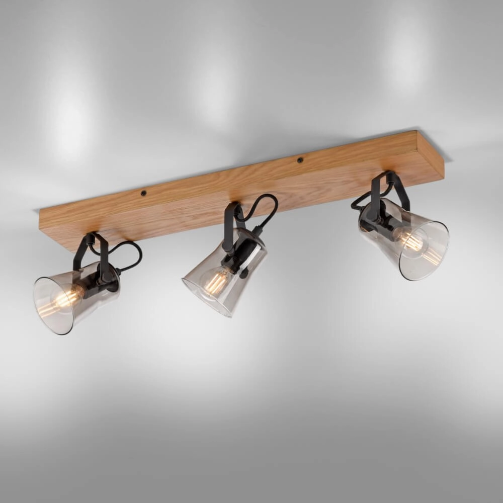 Deckenleuchte Green Langstrom Holz 3-flammig Just Light 4043689994884