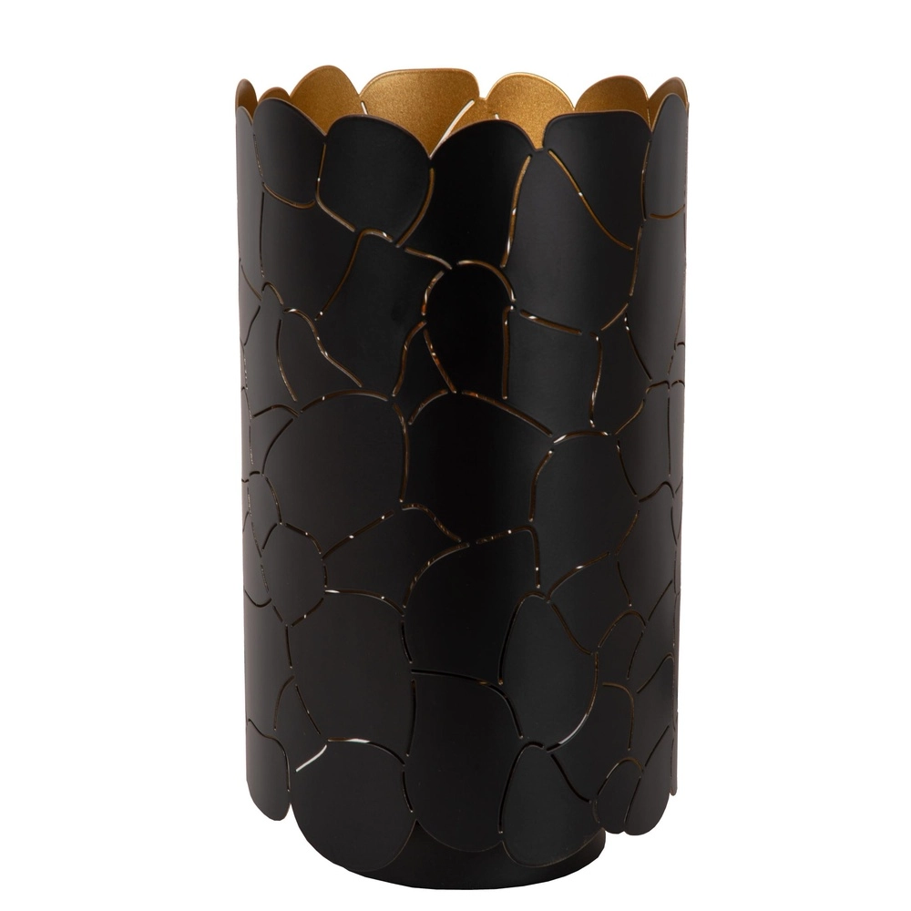 Tischlampe Almelo schwarz mit Gold innen Ø 15 cm