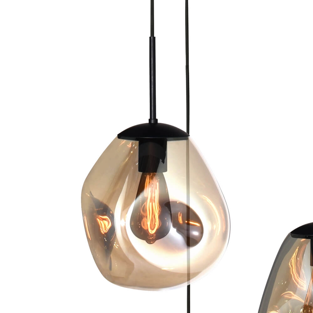 Pendelleuchte Lava 3x Goldglas Masterlight 8718121286426