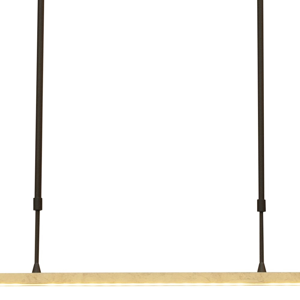 Schwarze Hängelampe Real 2 160cm mit Gold Masterlight 8718121220451