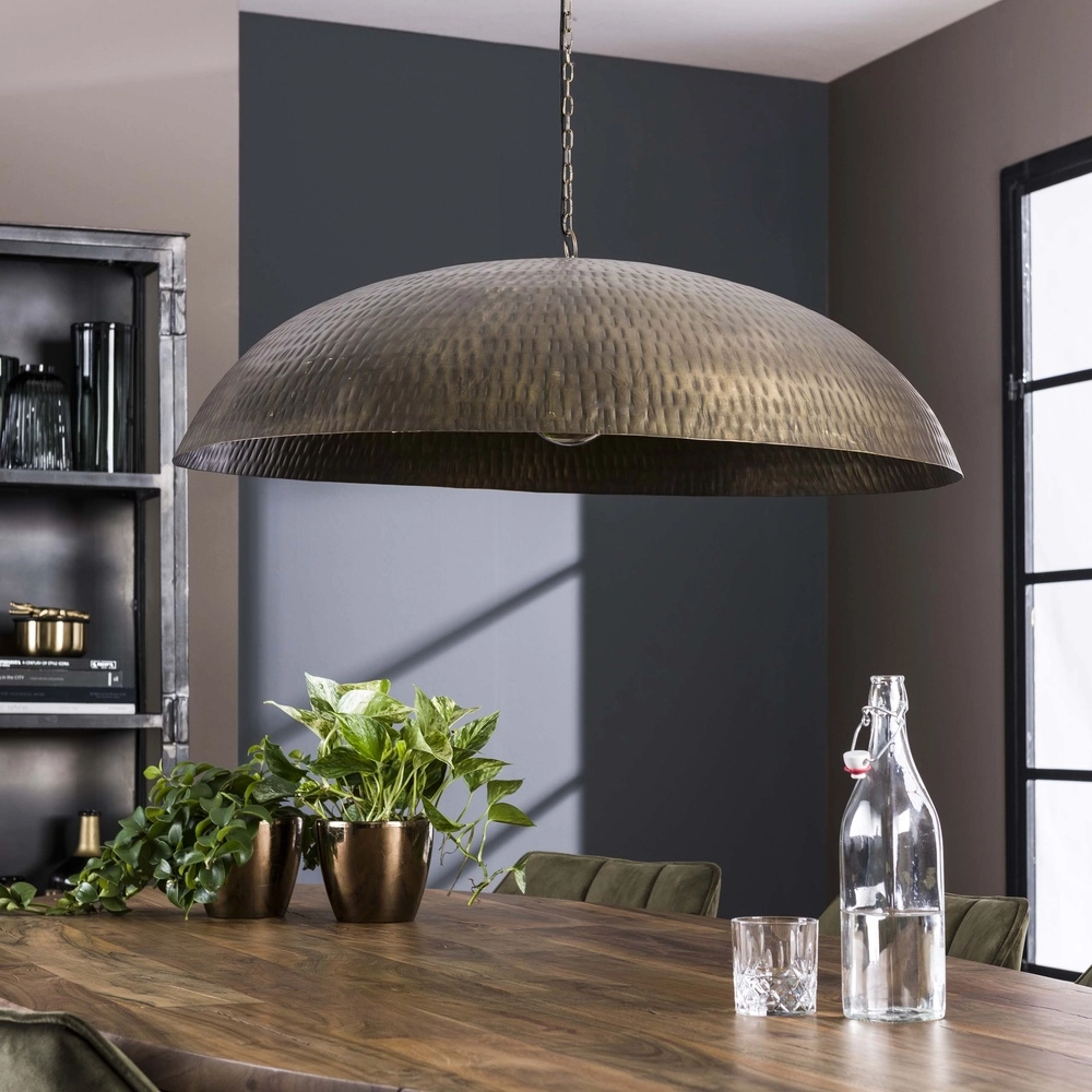 Metallrunde Pendellampe Cupola Ø 90 cm – Kupferbronze Lyora 8716803511064