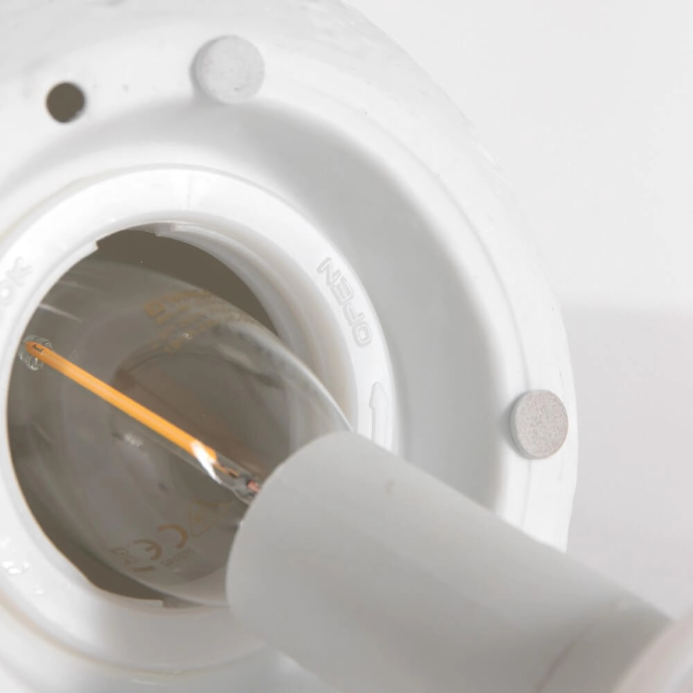 Weiße Tischlampe Jazz aus Gips Steinhauer 8712746146882