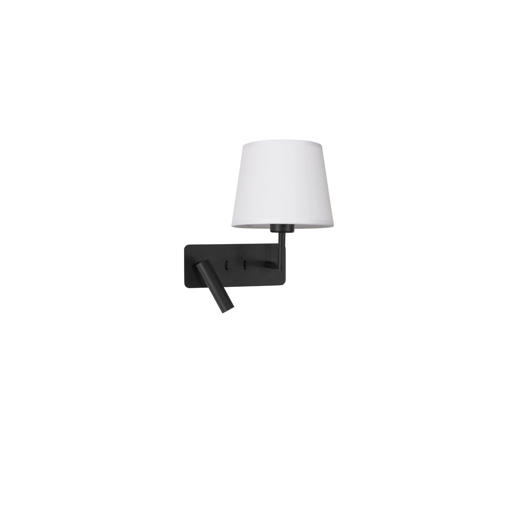 Wandleuchte Savona schwarz mit weißer Kapuze Lyora 5212017430175