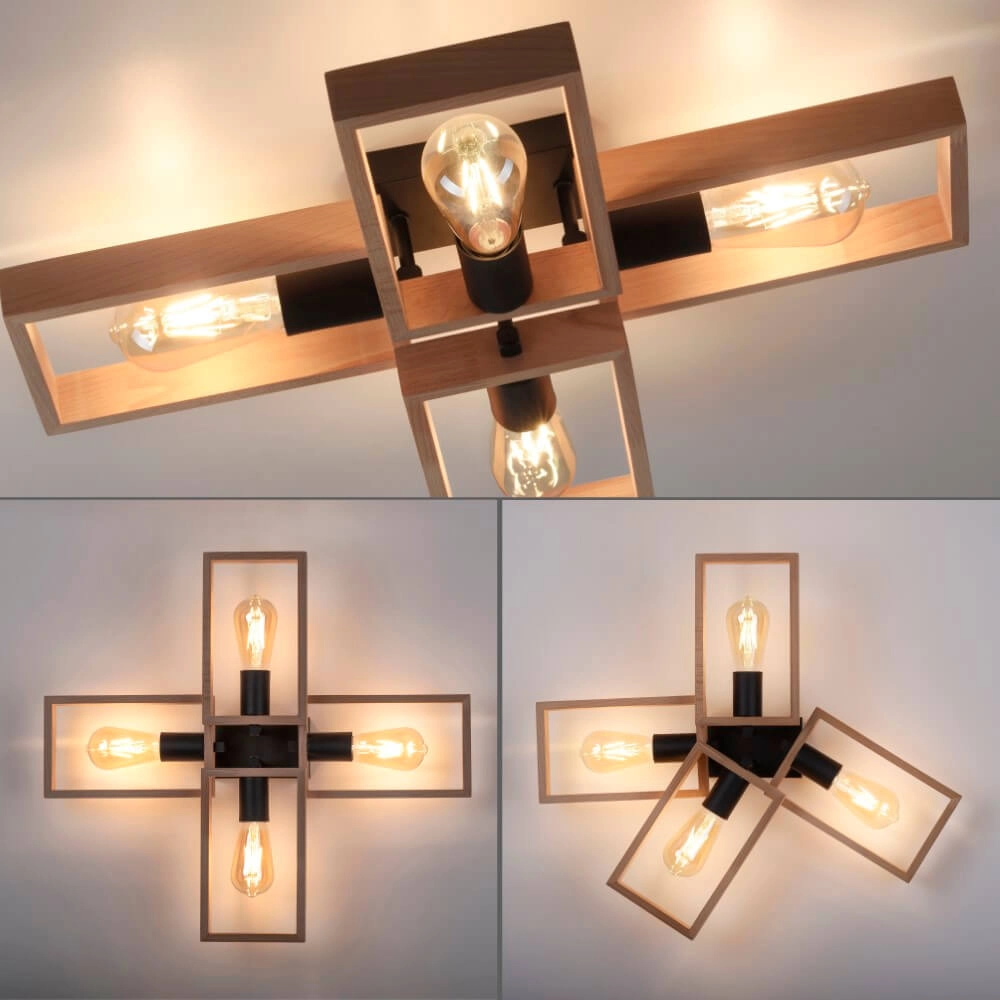 Ländliche Deckenleuchte Franky 4-Licht Just Light 4043689967949