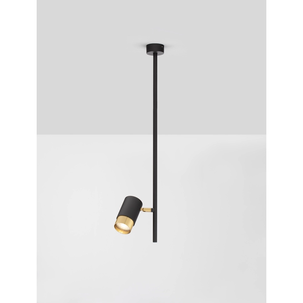 Deckenlampe Pongo Single schwarz mit gold