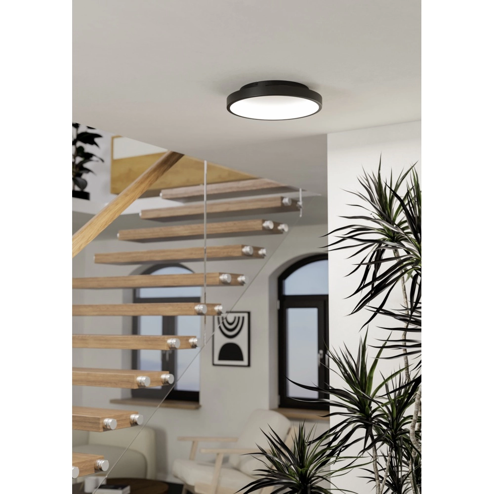 Runde Deckenleuchte Loretello-Z Smart Schwarz Eglo 9008606358243