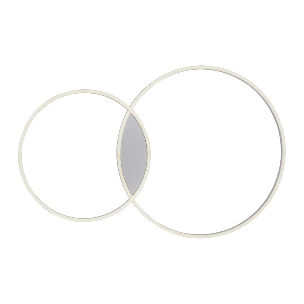 Deckenleuchte Q-Kate 2-Ring 124cm grau Paul Neuhaus 4012248333556