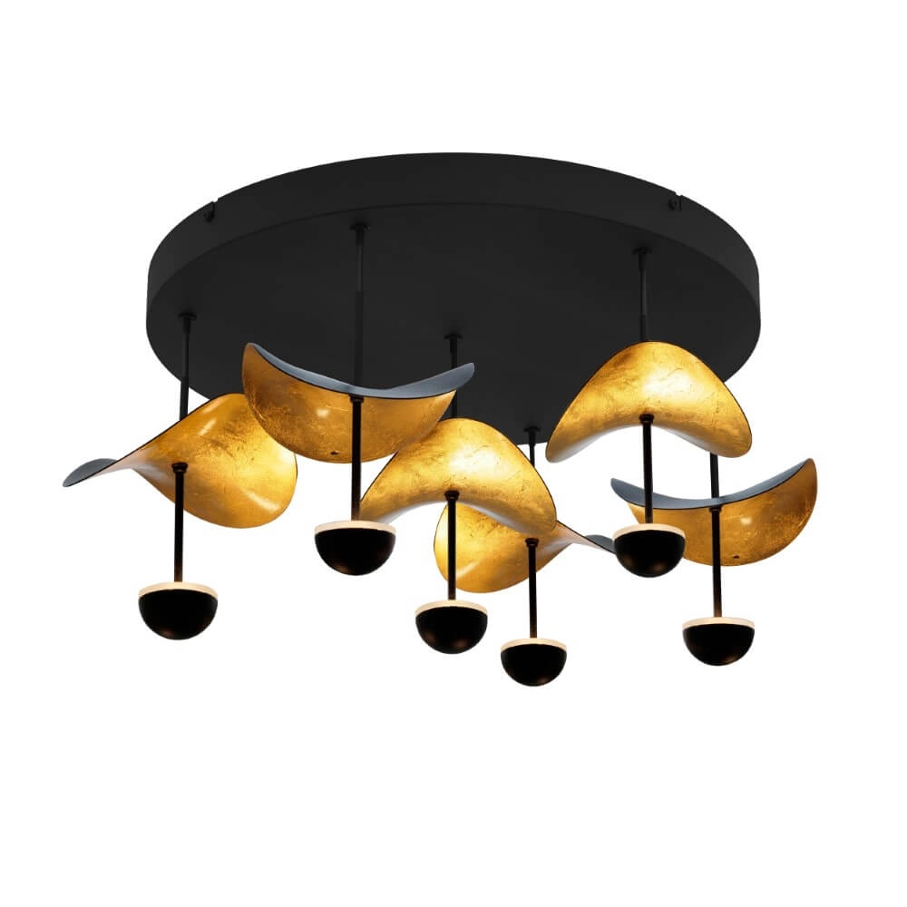 Designer-Deckenleuchte Dracera schwarz mit gold Stars of Light 9008606307098