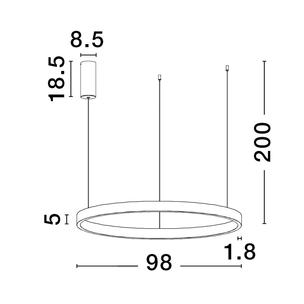 Design-Pendelleuchte Elowen silbergrau Ø 98cm Lyora 5212017439154