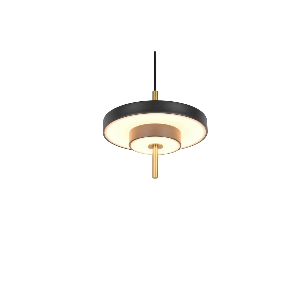 Design-Pendelleuchte Keaton schwarz mit gold Ø 20cm Trio 4017807653304