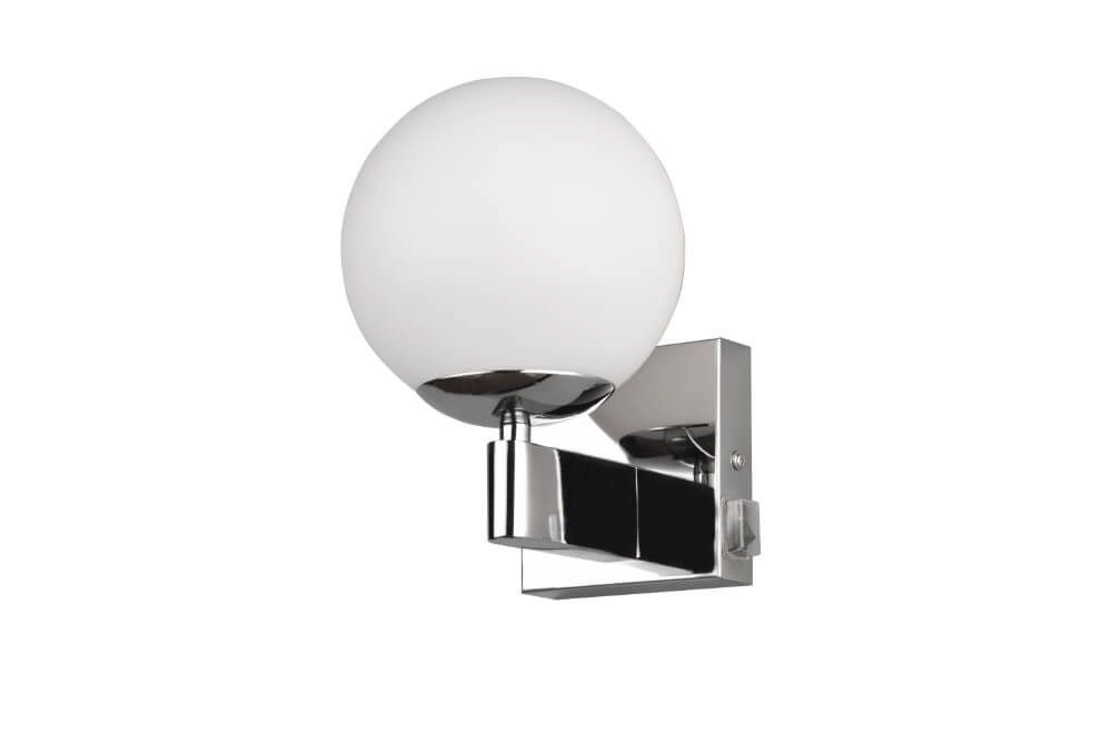 Wandlampe Kula Chromleuchte mit weißem Glas Trio 4017807585278