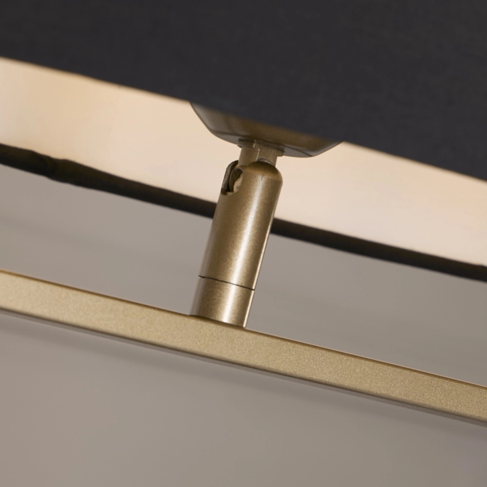 Tischlampe Sleek Bronze mit schwarzer Kappe Searchlight 5053423305431