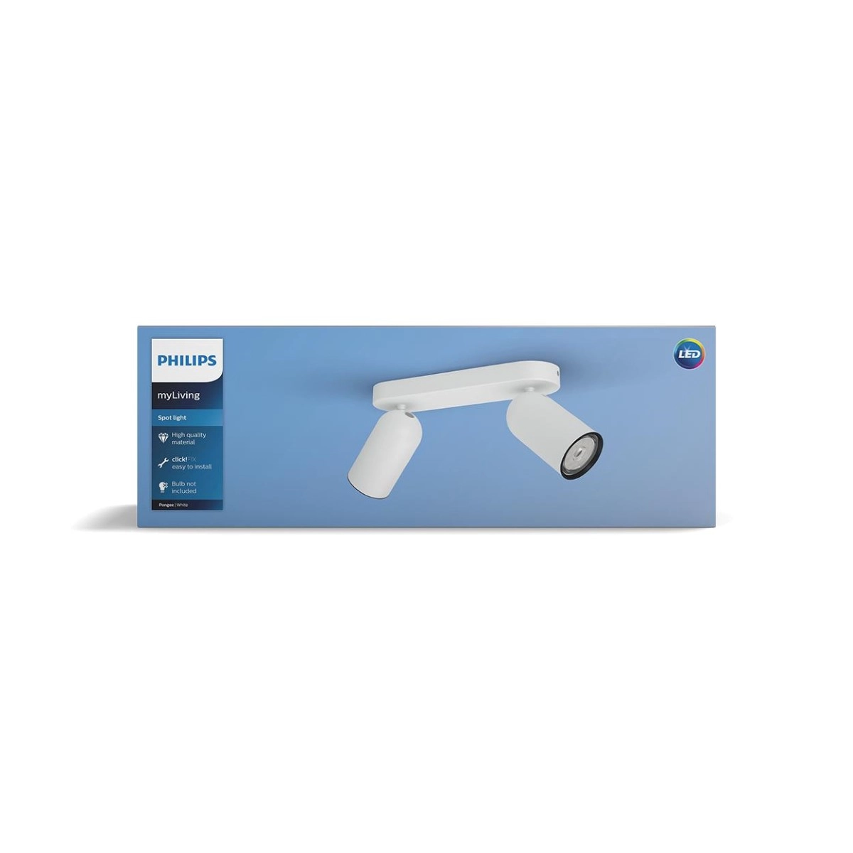 Leuchte Pongee 2 Licht weiß Philips 8718696164792