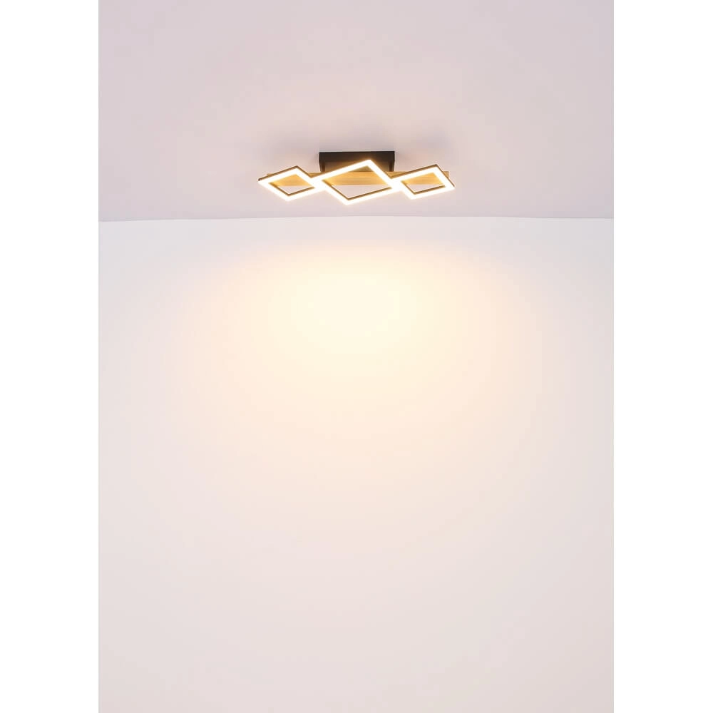 Moderne Deckenleuchte Dustin schwarz 66cm Globo 9007371448104