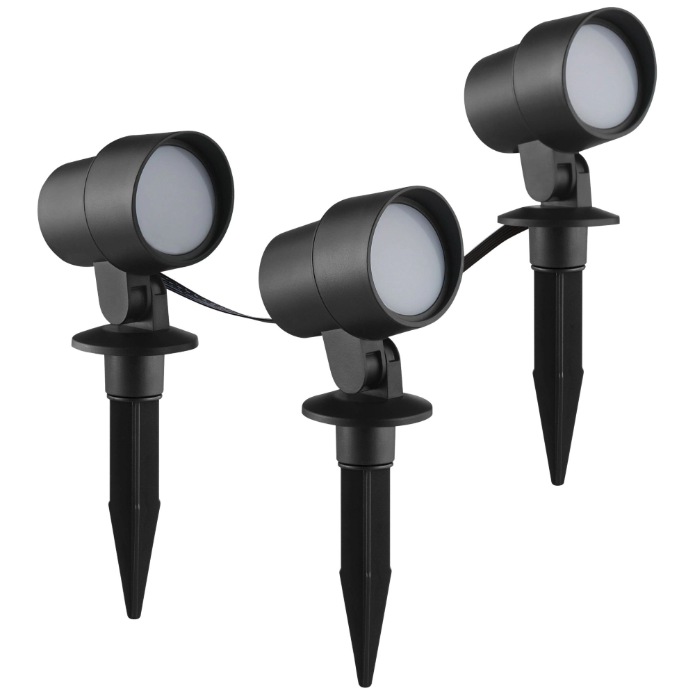 Intelligentes Spike-Scheinwerferset Kamara RGB – 3 Stück – mit 3 Meter Kabel und Stecker Brilliant 4004353453717
