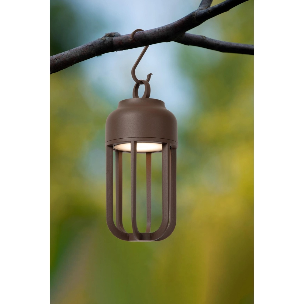 Wiederaufladbare Wandlampe Wells Rostbraun Lucide 5411212334121