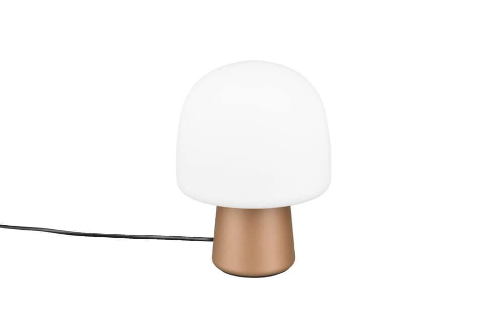 Pilz-Tischlampe Steen Kaffee mit weißem Glas Trio 4017807616477