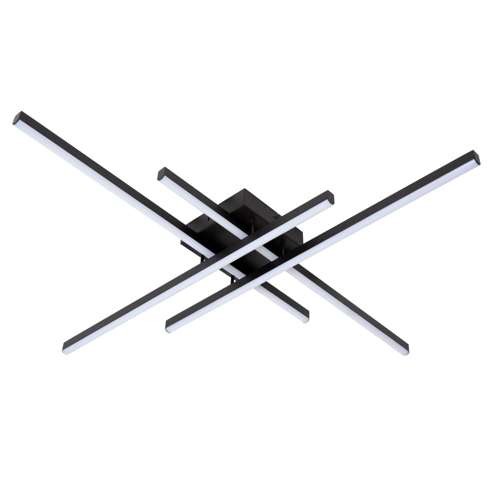 Moderne Deckenlampe Novak schwarz dimmbar