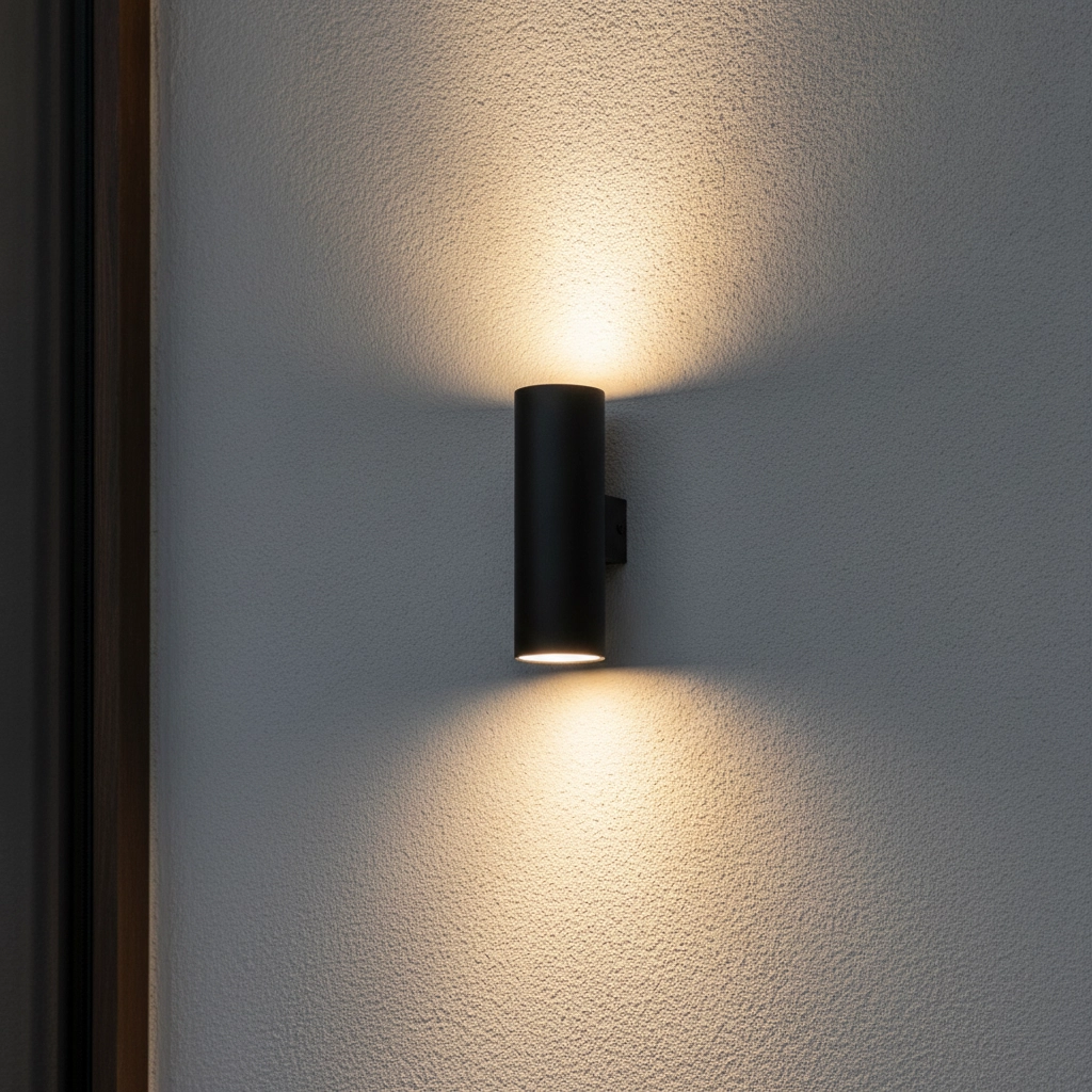 Schwarzer Aufbaustrahler Alp Up- und Downlight
