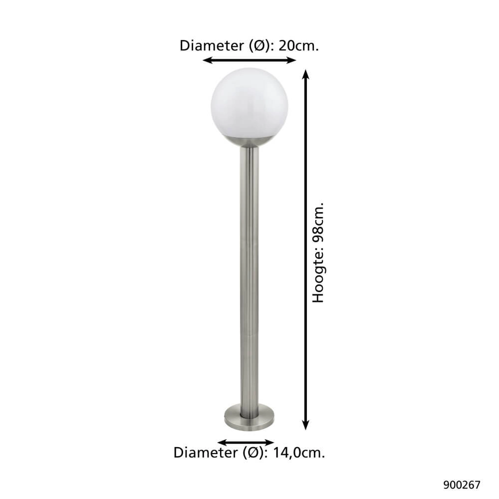 Stehlampe Zigbee Nisia-Z 20x98cm Edelstahl Eglo 9008606232680