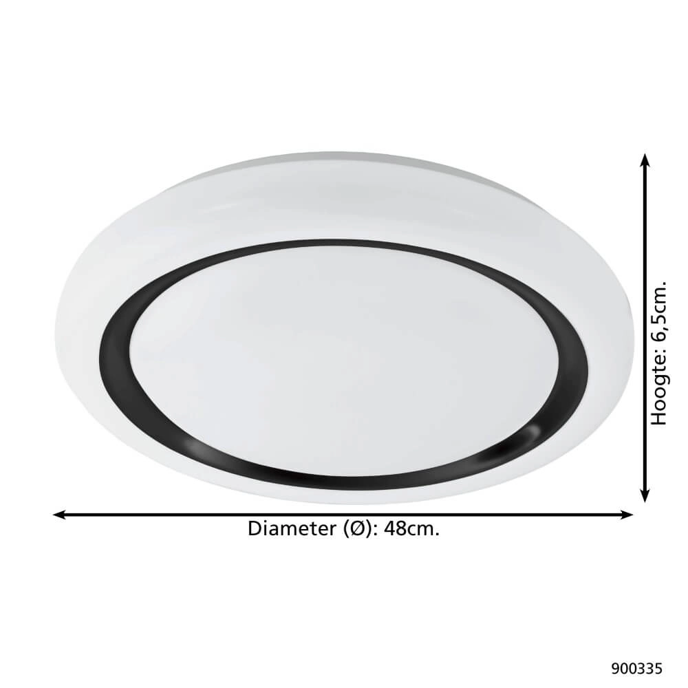 Weiße Deckenleuchte Capasso Ø 48cm Eglo 9008606243488