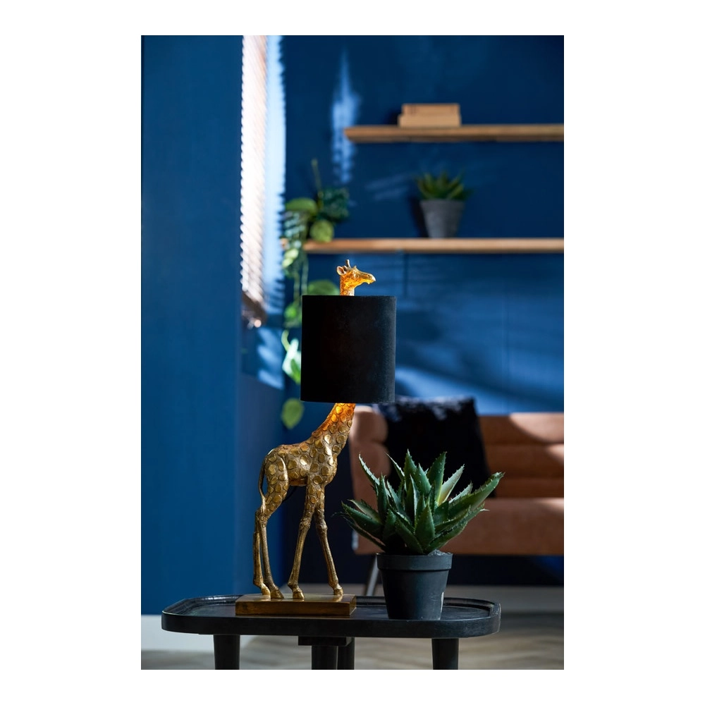 Tischlampe Giraffe 61 cm Bronze mit Schwarz Light & Living 8717807609412