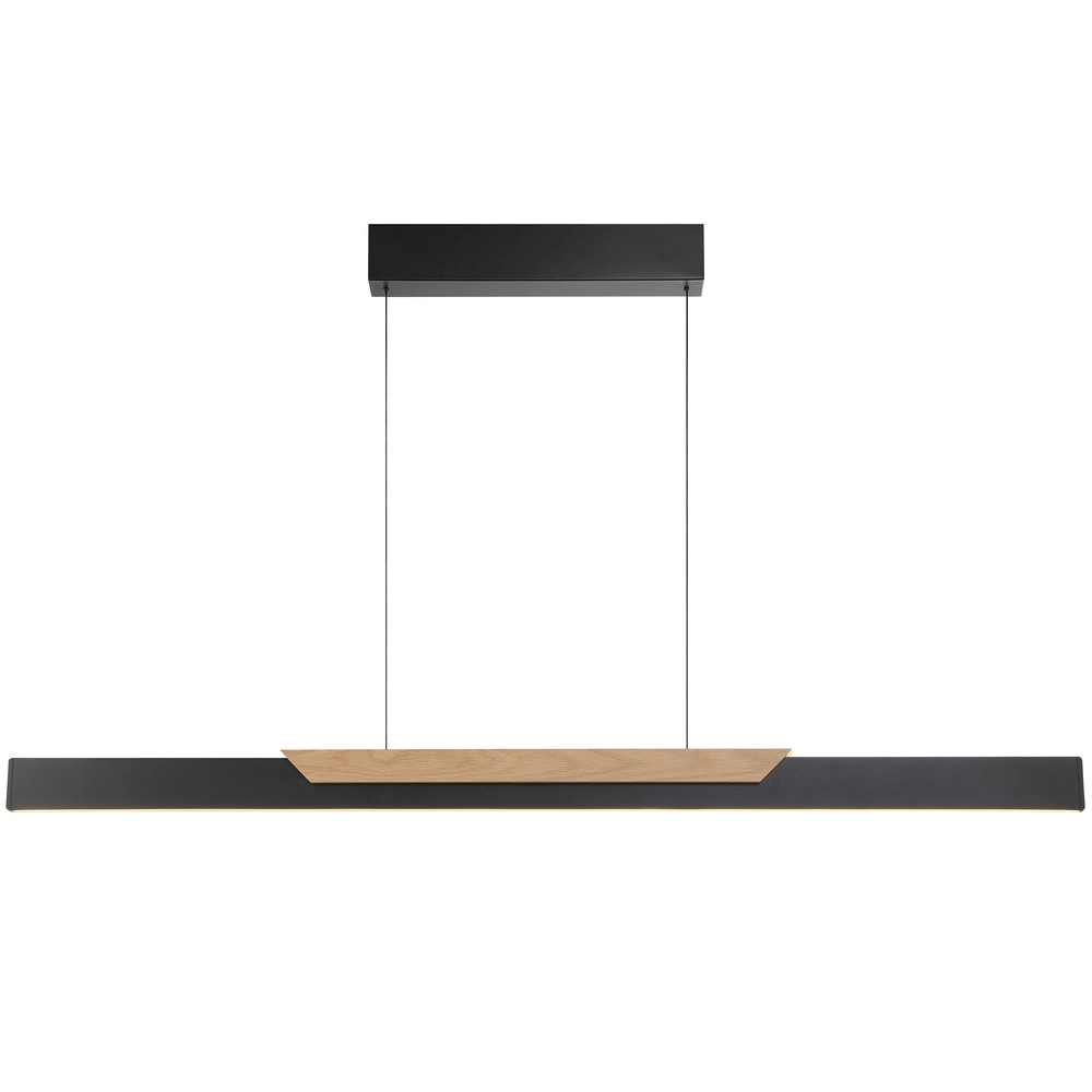 Design-Pendellampe Arcus Schwarz mit Holz Brilliant 4004353463549