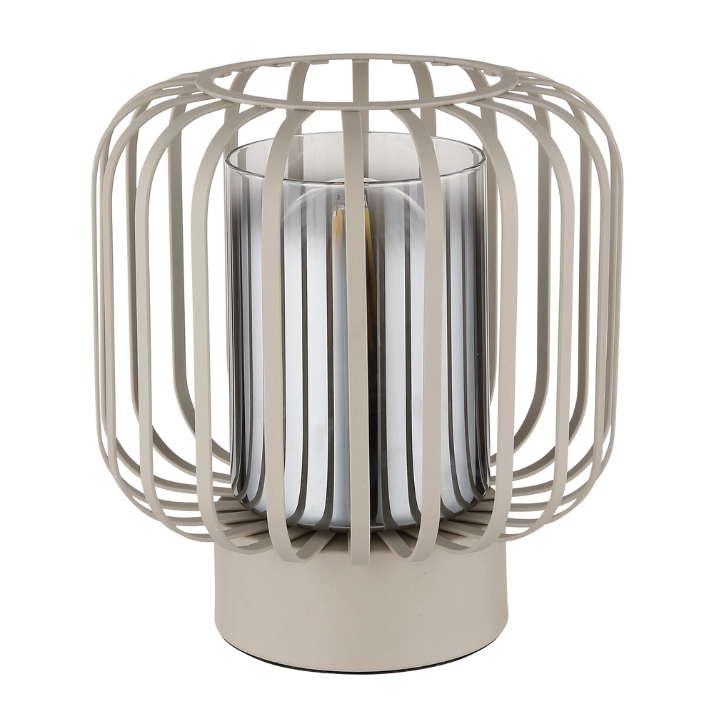 Tischlampe Alfred sandbraun Ø 18cm Globo 9007371522613