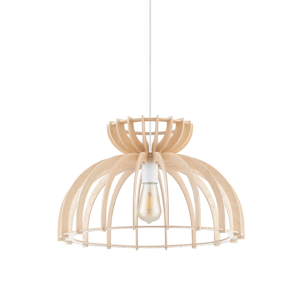Hängelampe aus Holz Kymi Ø 48cm - Holzbraun