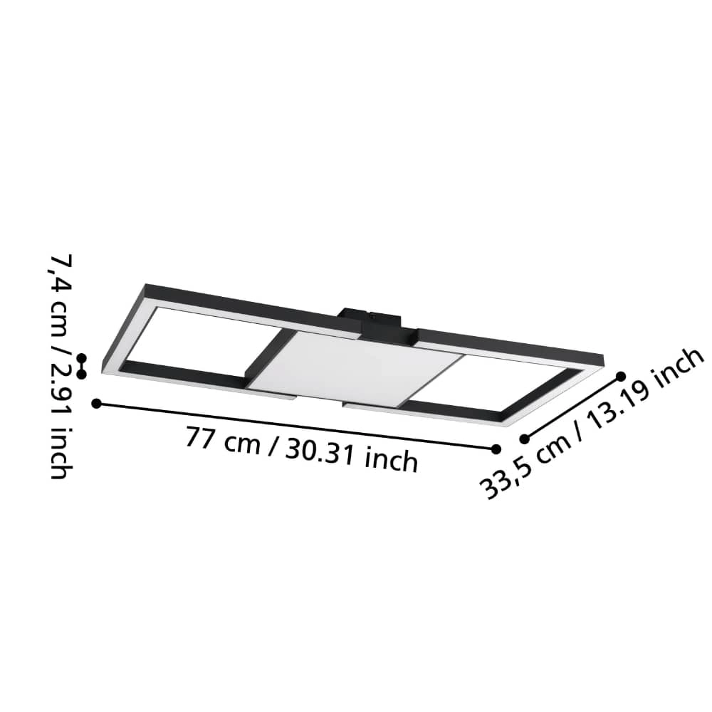 Quadratische LED-Deckenleuchte Macellara 77cm Stars of Light 9008606220908