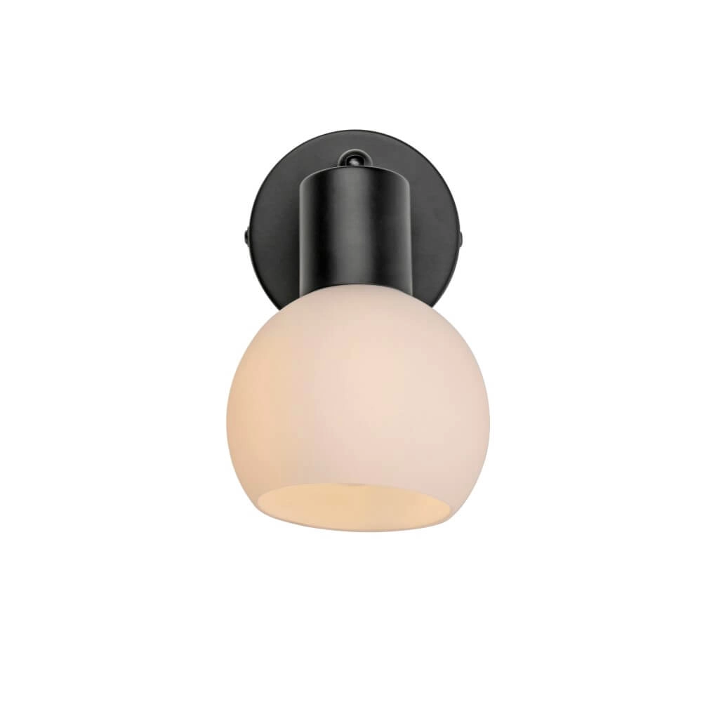 Schwarze Wandlampe Loki 1-Licht Just Light 4043689000752