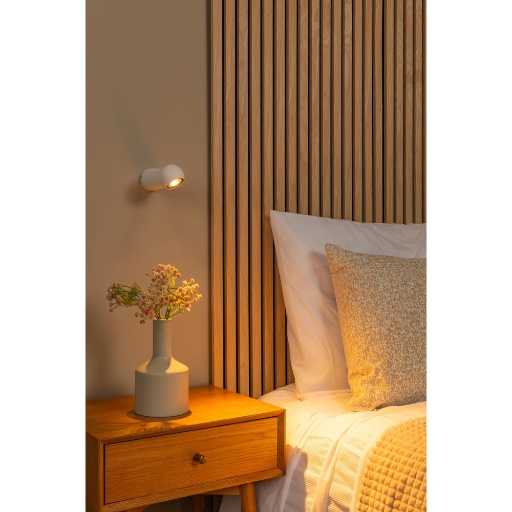 Wandlampe im Badezimmer Ipsos weißes IP54 Lucide 5411212334015