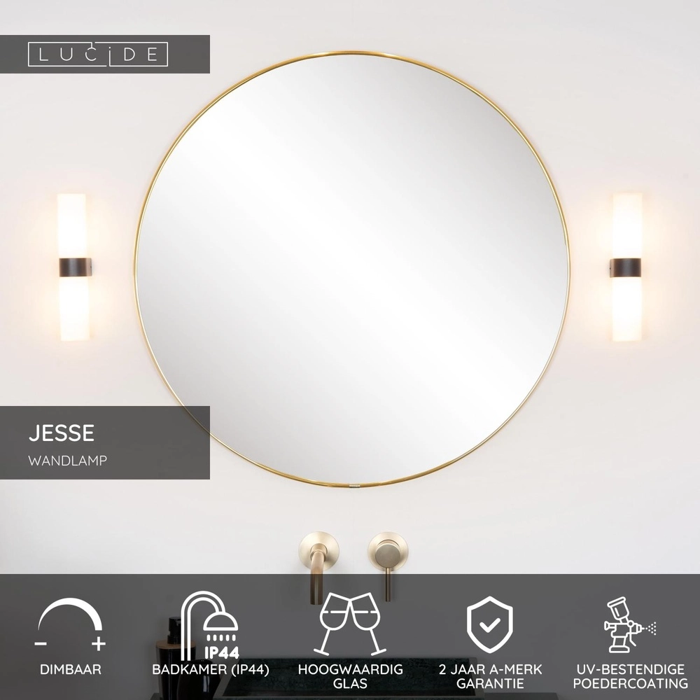 Design-Wandlampe Jesse Doppeltes IP44 geeignet für das Badezimmer Lucide 5411212040411
