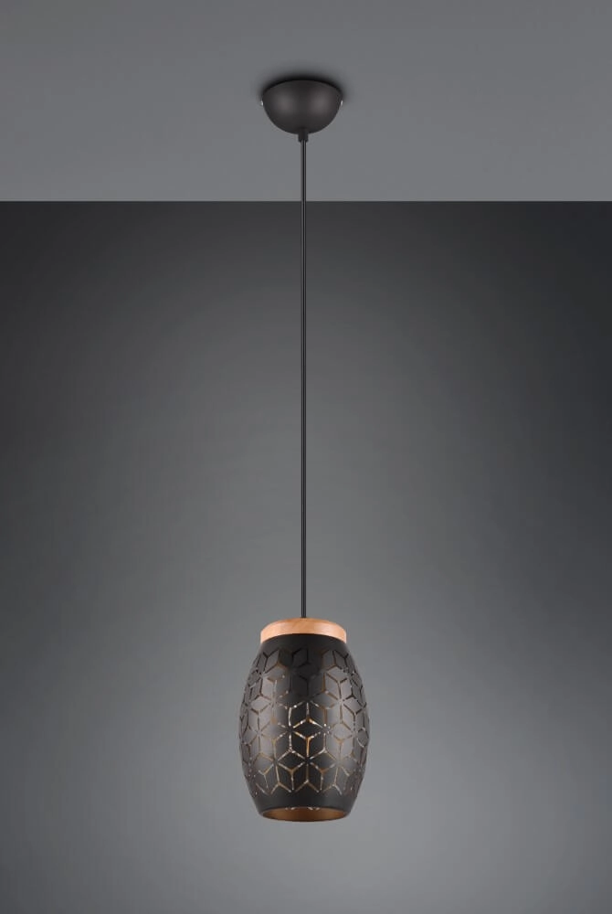 Schwarzgoldene Hängelampe Bidar Design Trio 4017807574883