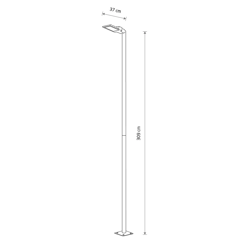 Designer-Wegbeleuchtung Pathway Led L schwarz Lyora 5903139912594