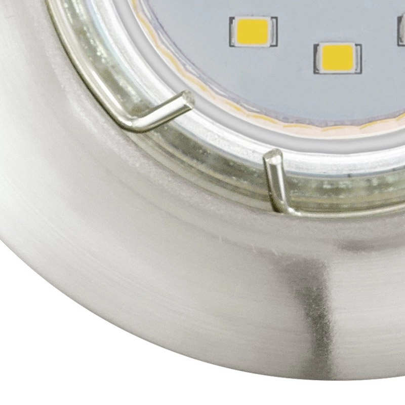 LED-Spot Peneto Round 7,8 cm Set von 3 Nickelmatten Eglo 9002759942373
