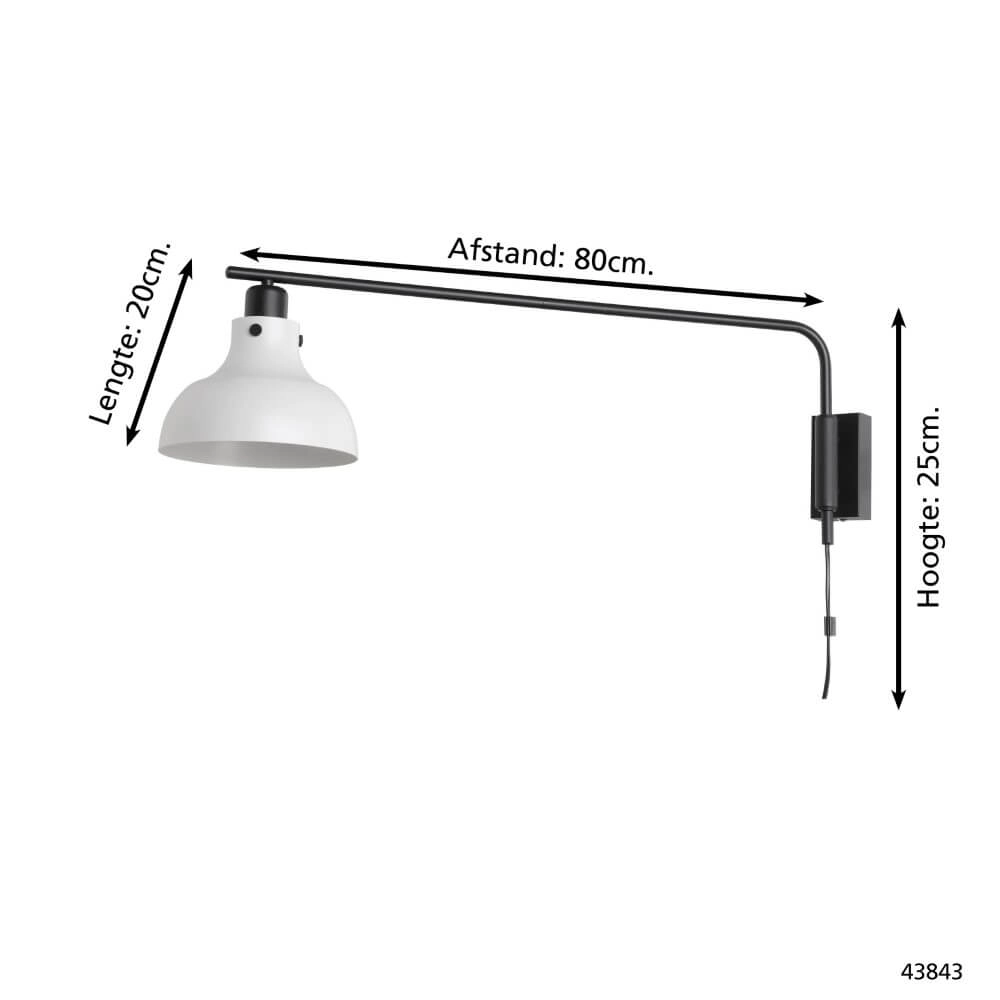 Graue Wandlampe Matlock mit Schwarz Eglo 9002759438432