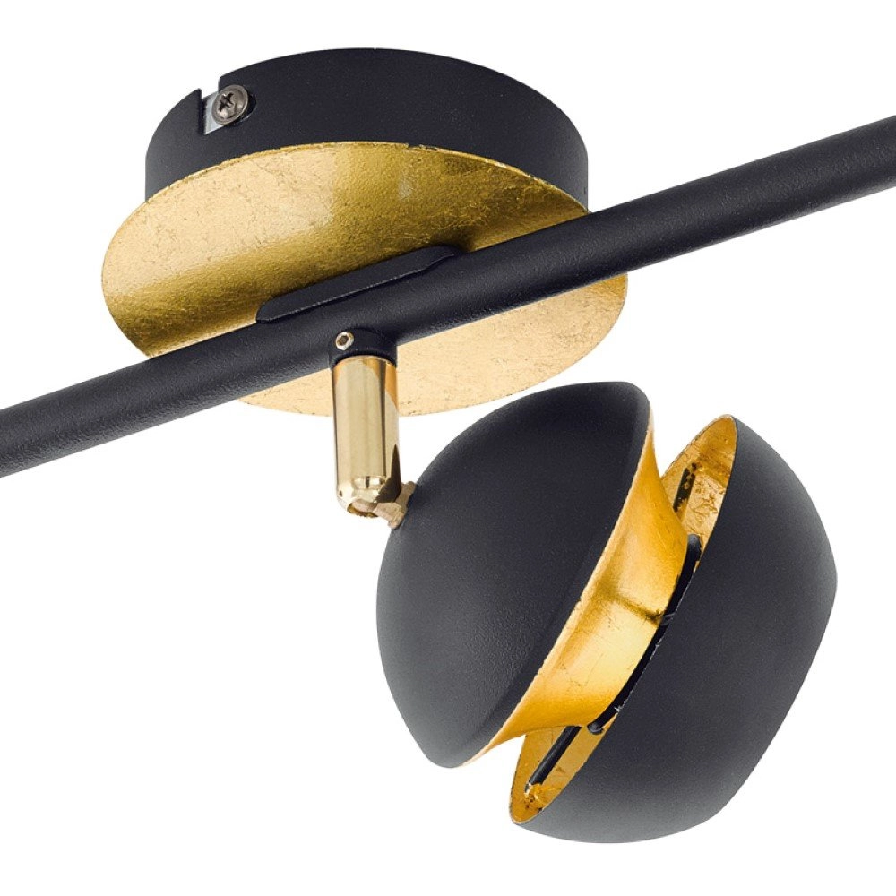 LED-Deckenspot Nocito 3 Lichtschwarz mit gold Eglo 9002759954840