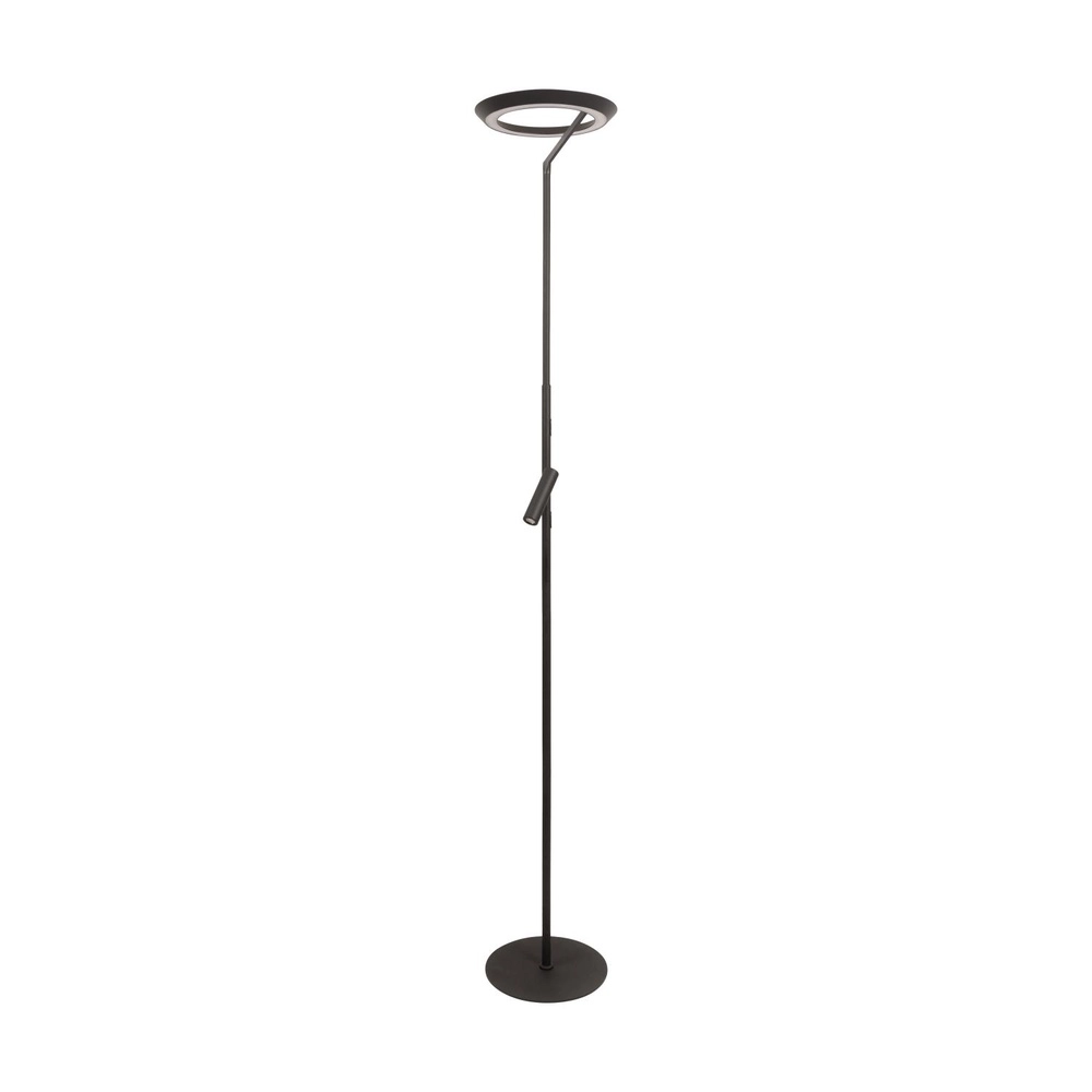 Design-Stehlampe Celeste schwarz Ø 28 cm mit Leselampe