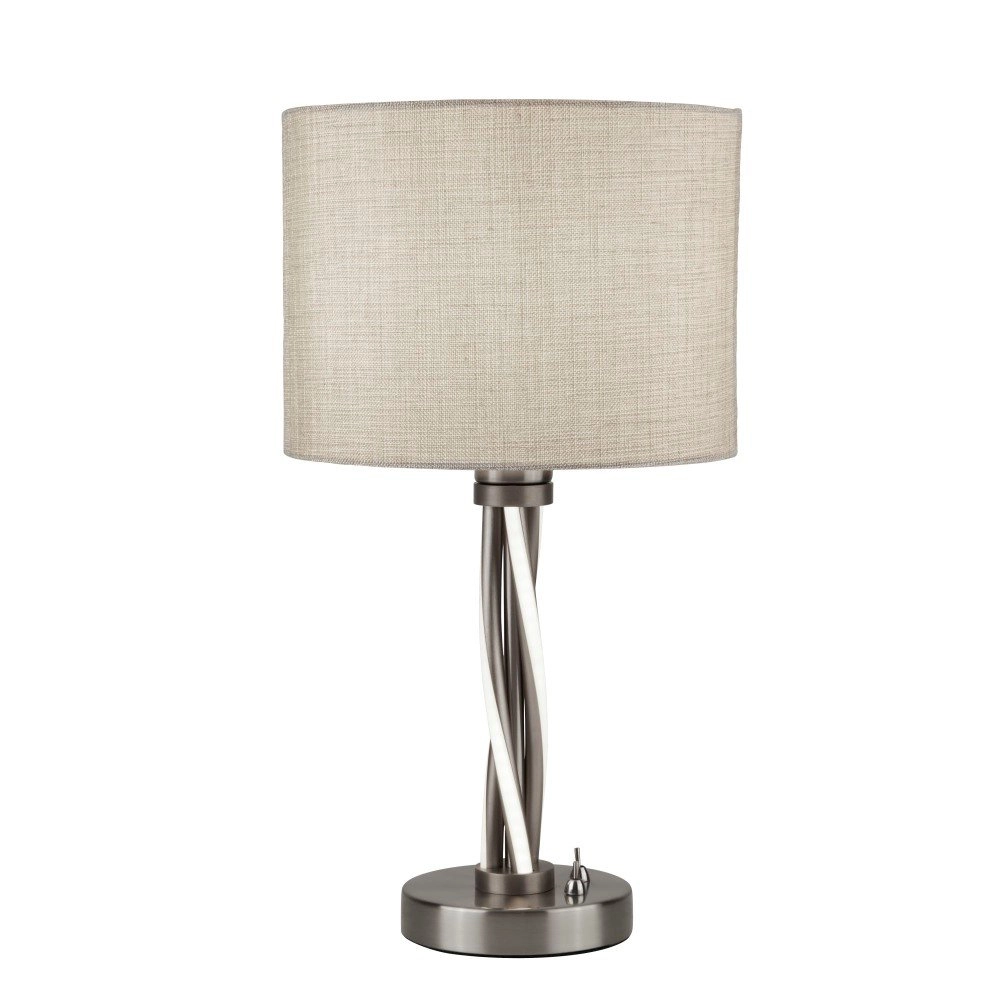 Tischlampe Vegas grau mit taupe
