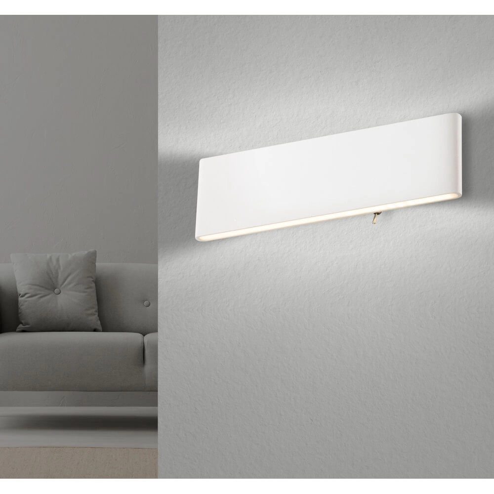 Design-Wandleuchte Siegfried M weiß mit Schalter Globo 9007371359455