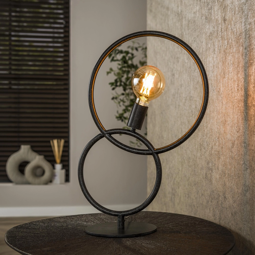 Design-Tischlampe Loop schwarz – 1x E27 Lyora 8716803511033