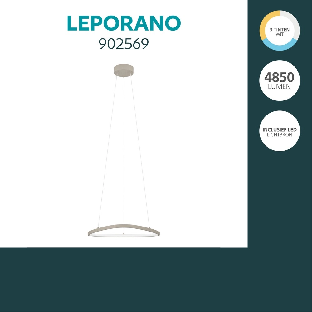 Moderne Pendellampe Leporano Sandbraun Eglo 9008606391196
