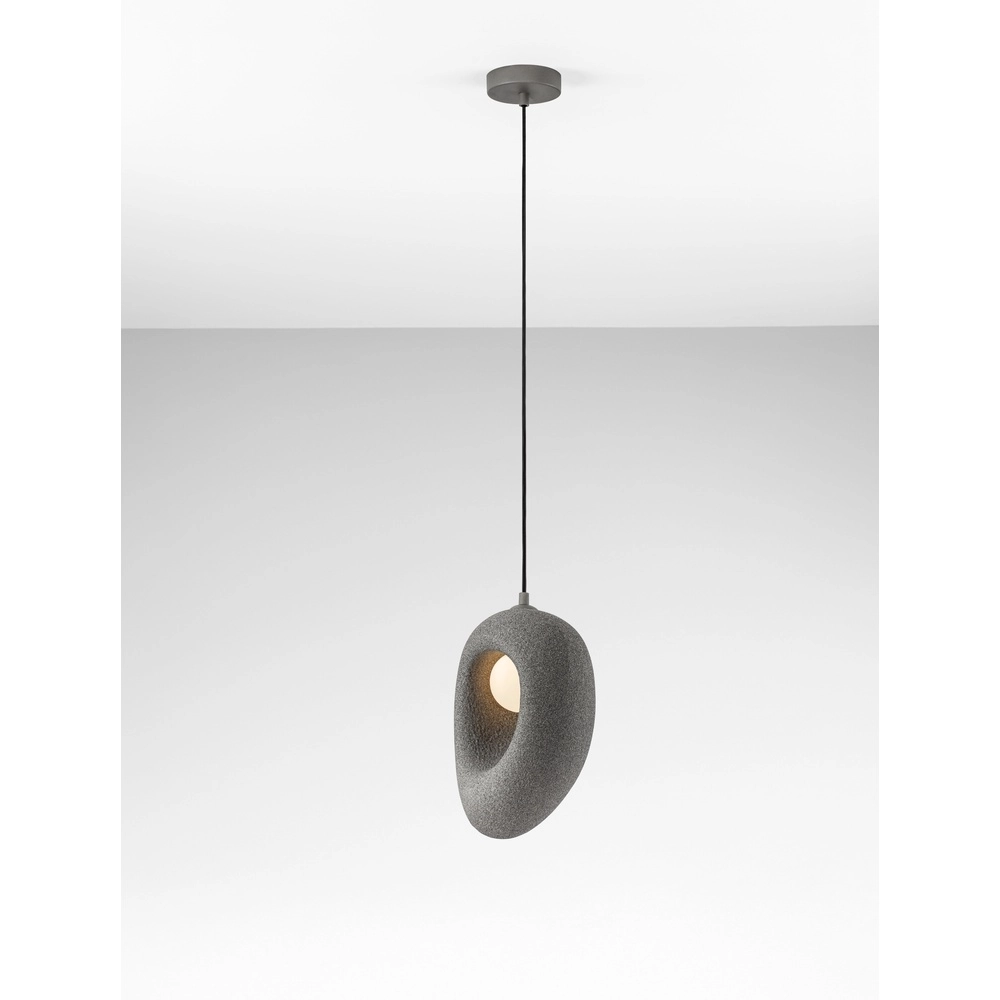 Natürliche Pendelleuchte Tempus grau 30cm Lyora 5212017476838
