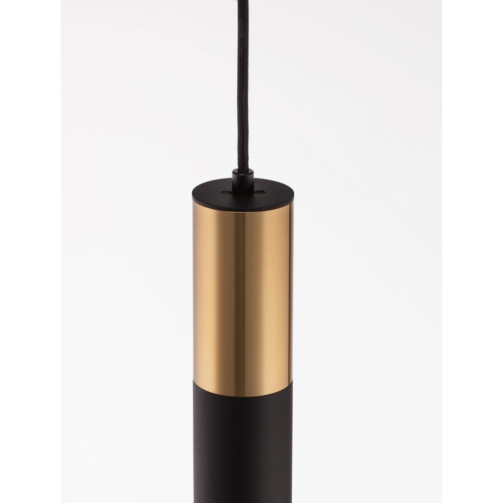 Pendelleuchte Pongo M Single 30cm gold mit schwarz Lyora 5212017430342