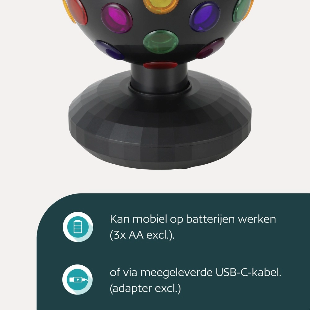 Tischlampe Disco Kugel Schwarz Eglo 9002759743055